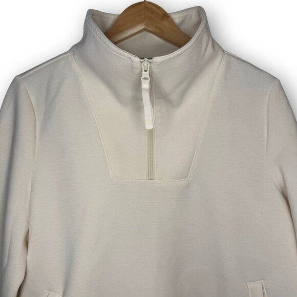 T by Talbots Ivory Airknit Stretch Half Zip Pullover - Picture 4 of 6